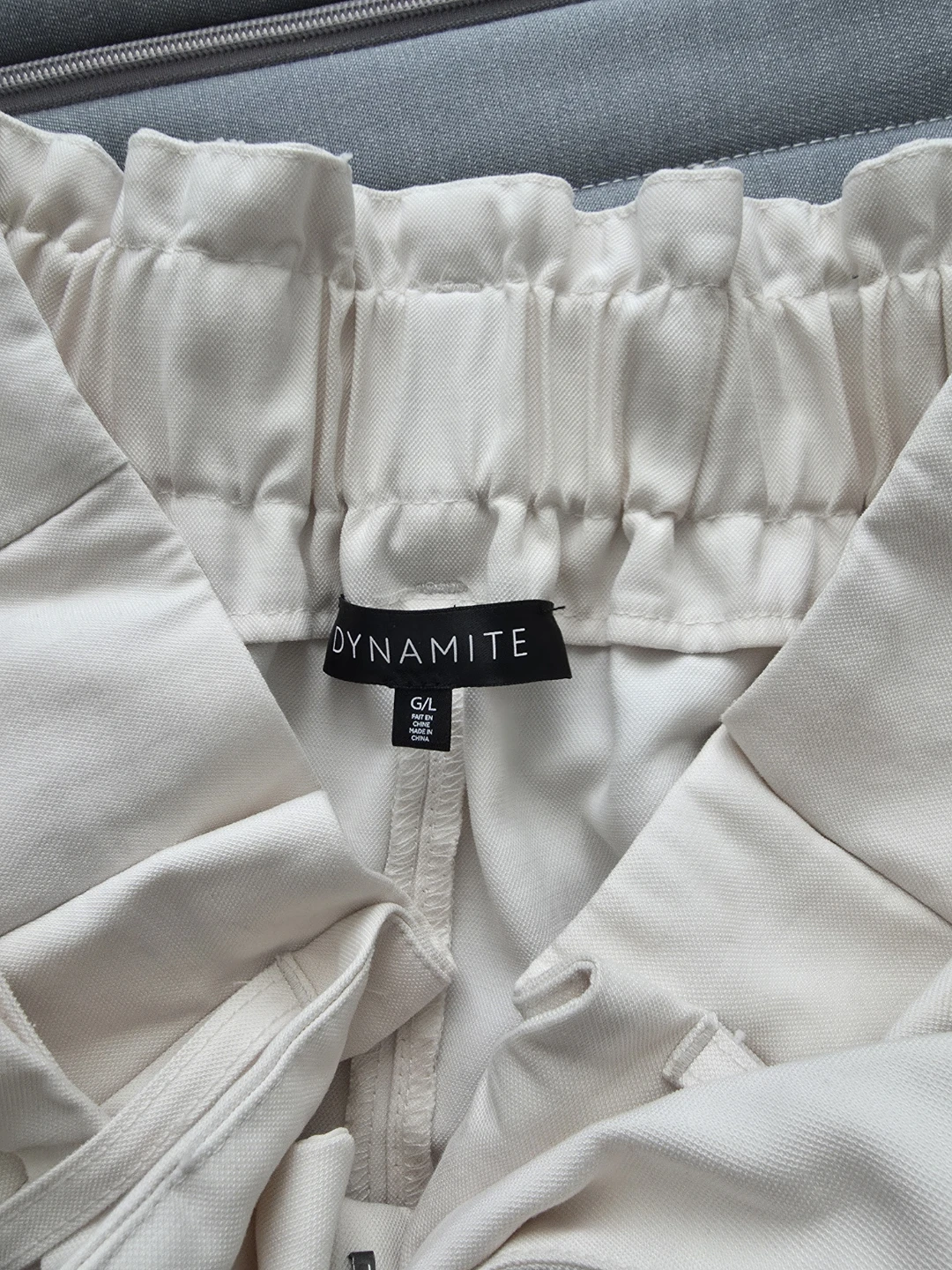 Dynamite Paperbag Waist Shorts - Cream - photo 3