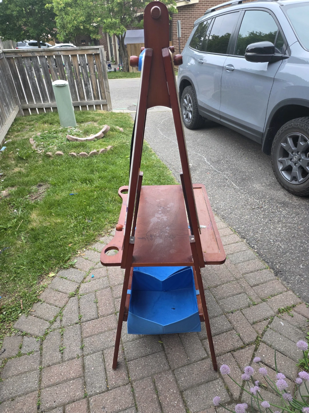 Wooden Art Easel with Chalkboard and Whiteboard - photo 3