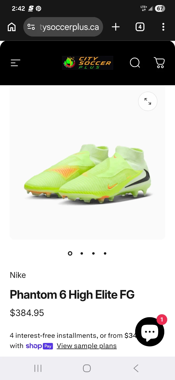 Nike Phantom 6 High Elite FG Soccer Cleats - photo 2
