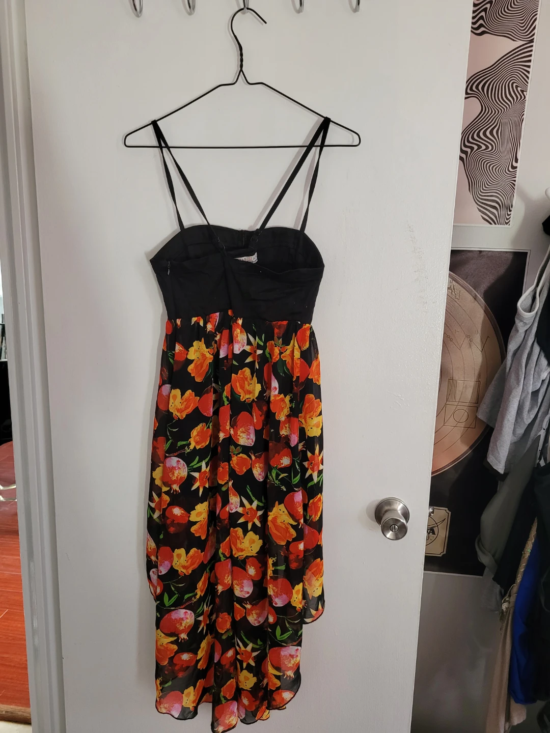 Black Floral High-Low Dress - photo 2