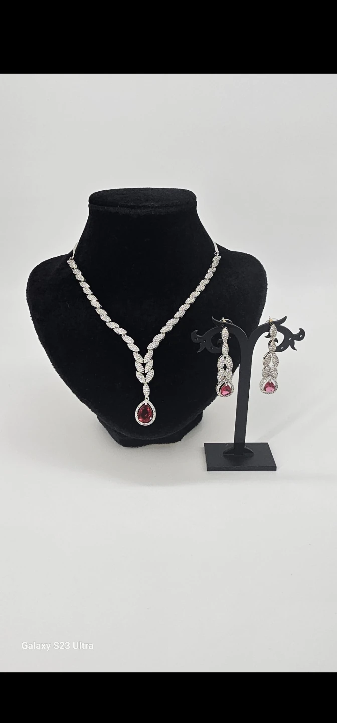 American Diamond Necklace and Earring Set