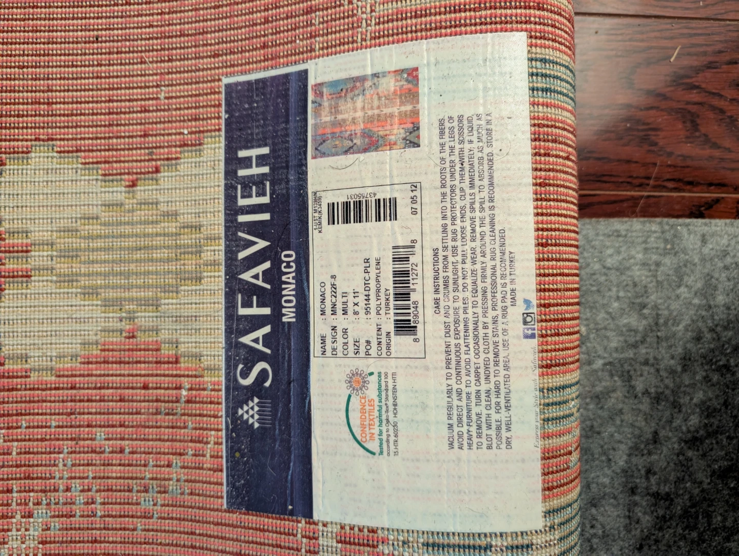 8*11 Wayfair Safavieh MONACO Rug - photo 2