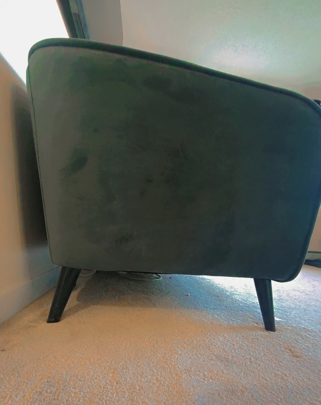Teal Velvet Sofa - photo 4