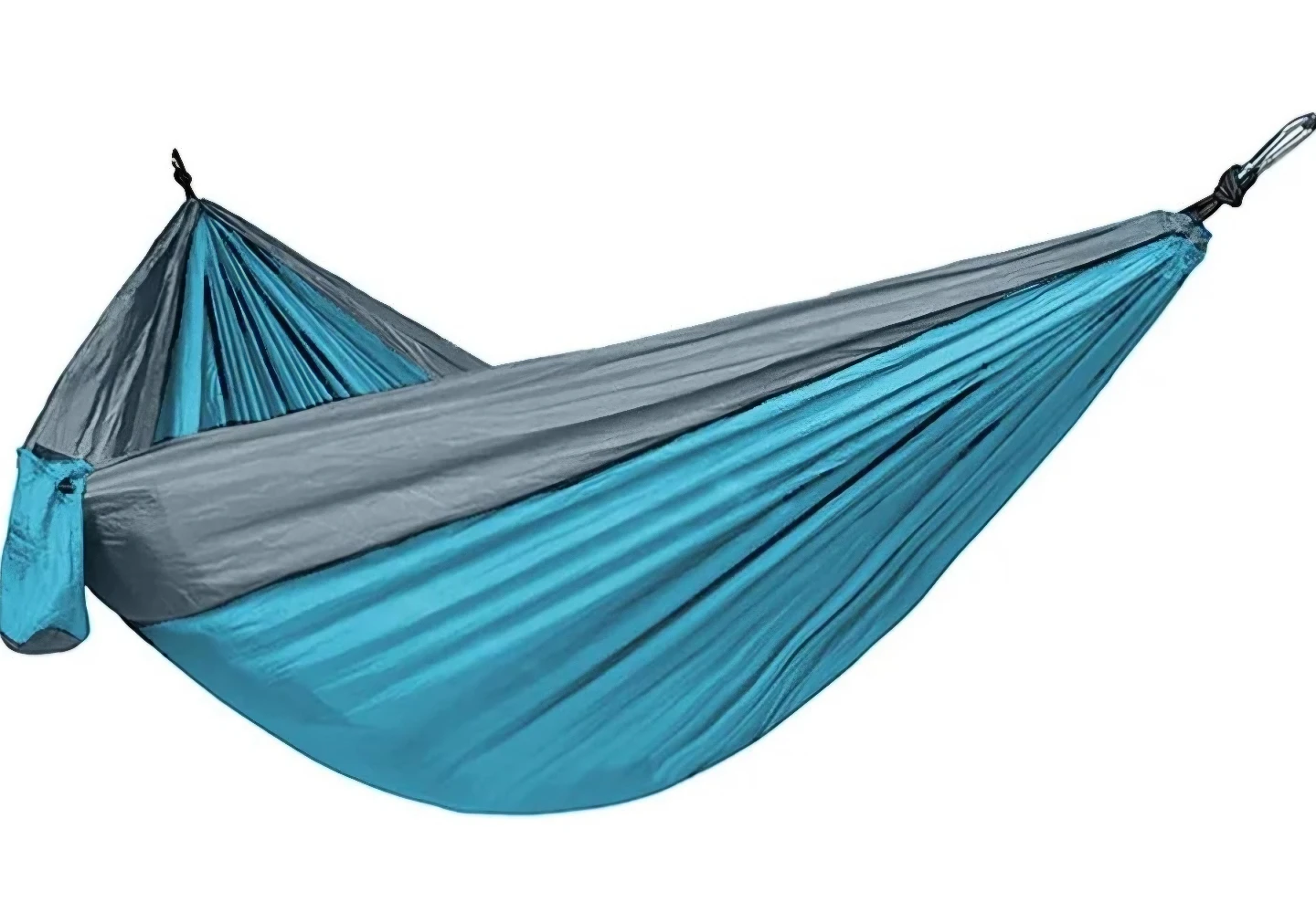 Blue and Grey Hammock with Ropes