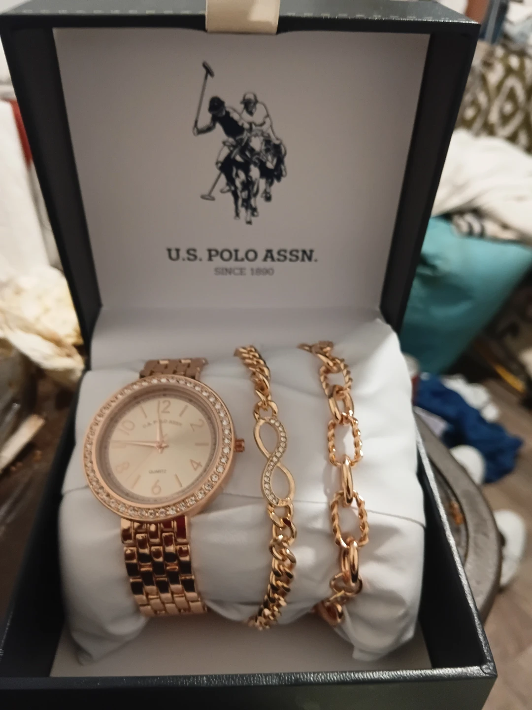 U.S. Polo Assn. Rose Gold Watch and Bracelet Set - photo 3