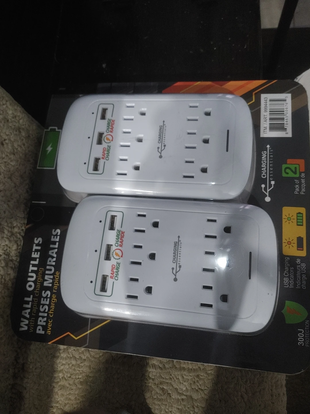 Charging Essentials Wall Outlet Extenders with USB Ports - photo 2