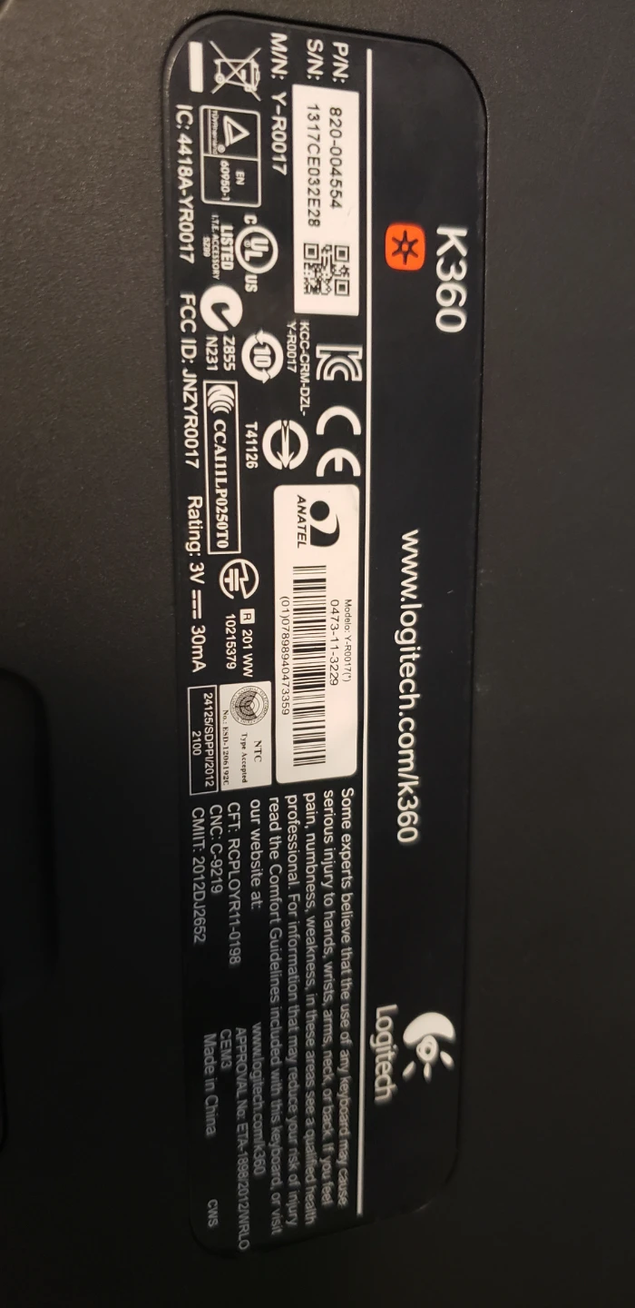 Logitech K360 Wireless Keyboard - photo 3
