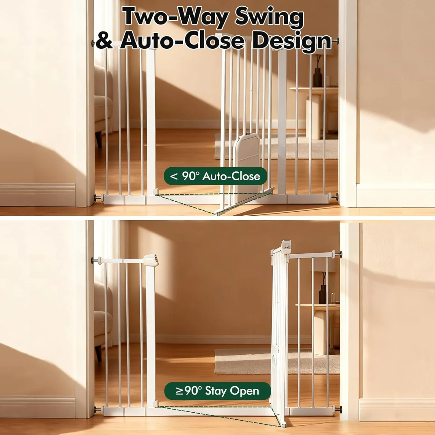 Pet Gate with Adjustable Cat Door - photo 3