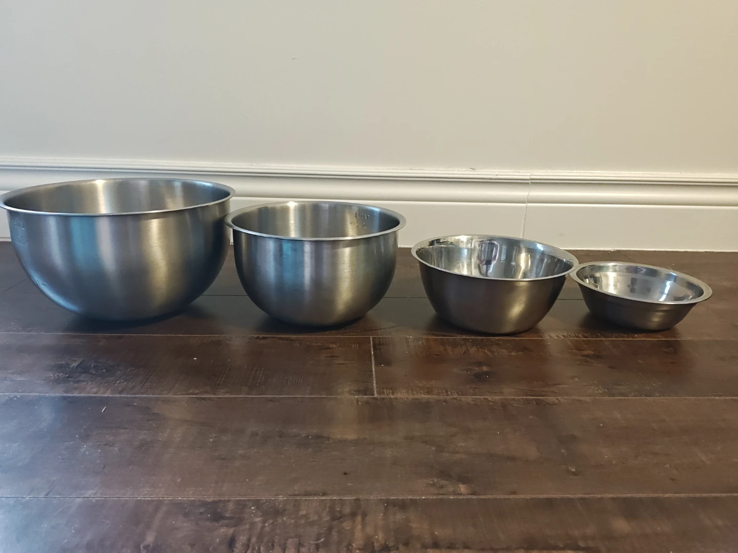 Set of 4 Stainless Steel Mixing Bowls