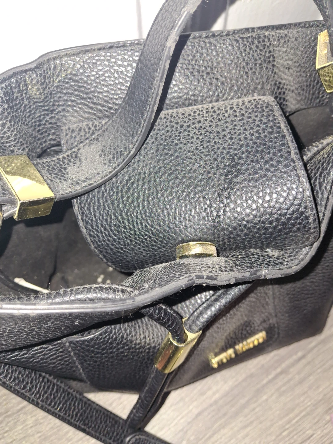 Steve Madden Black Leather Tote Handbag - photo 2