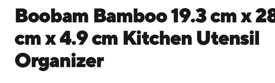 Boobam Bamboo Kitchen Utensil Organizer - photo 3