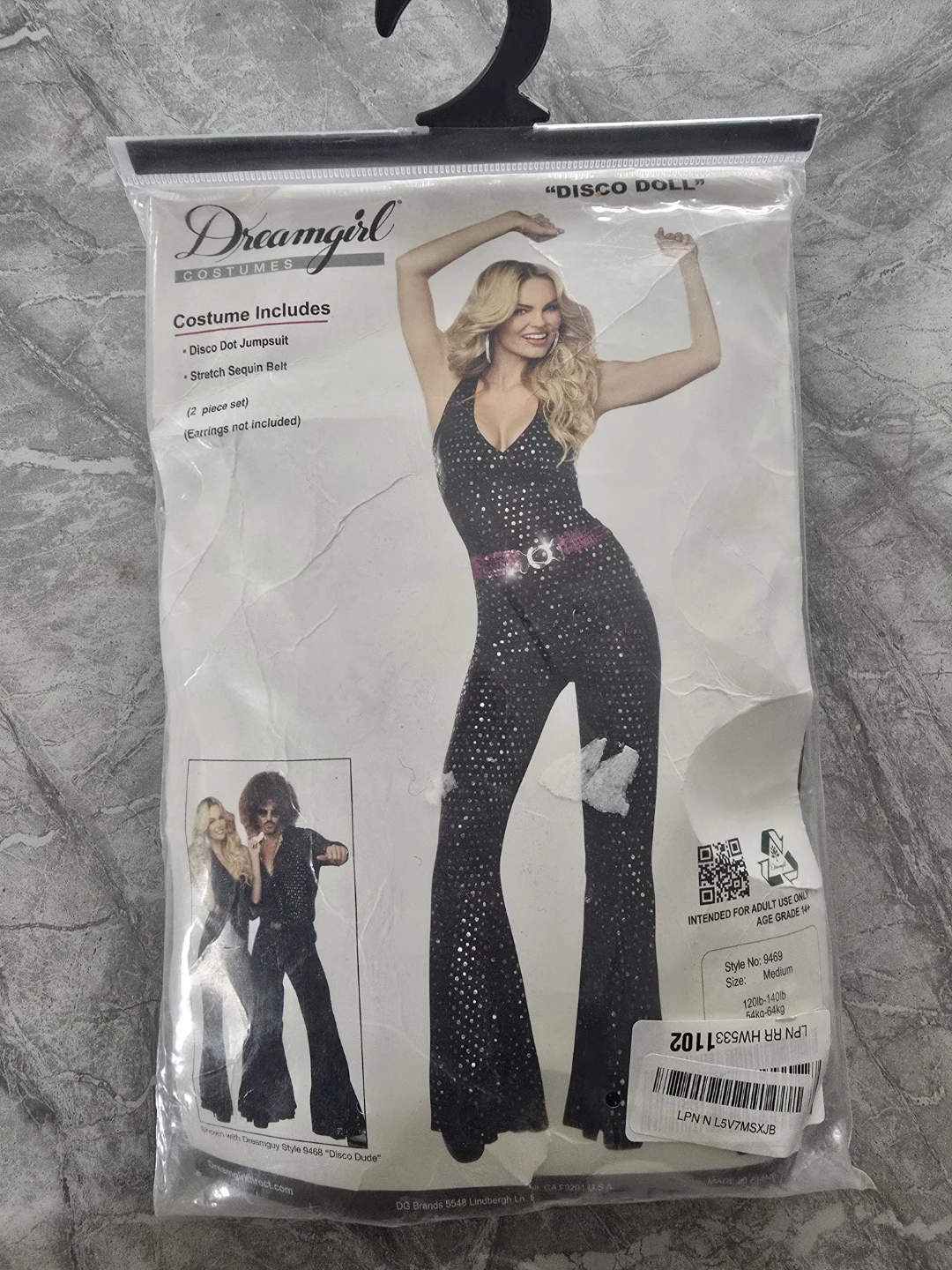 Medium(54-64kg)-DreamGirl Adult 70s Disco Costume f - photo 3
