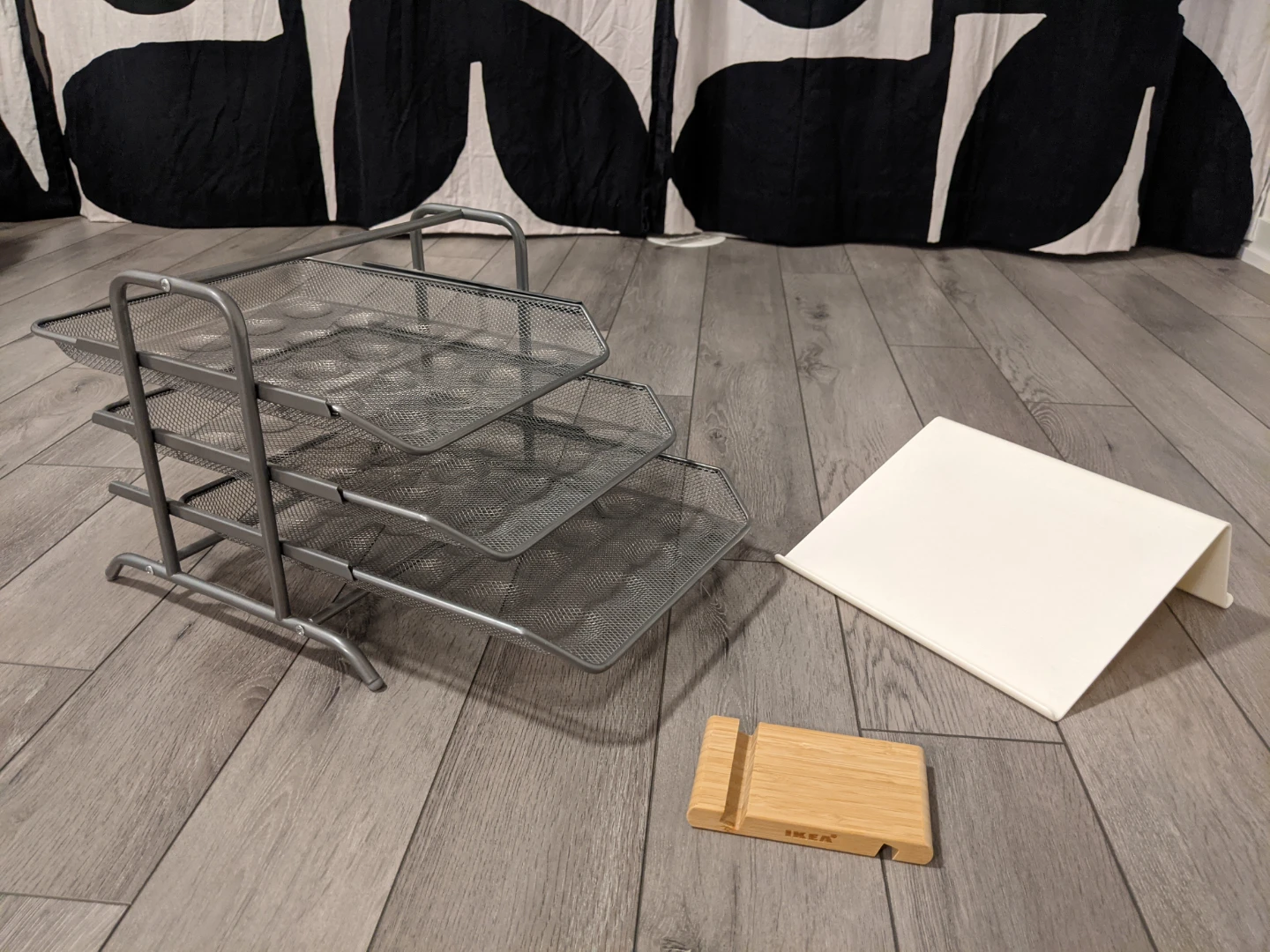3-Tier Mesh Desk Organizer & Ikea Phone(Tablet ) Stand - photo 2