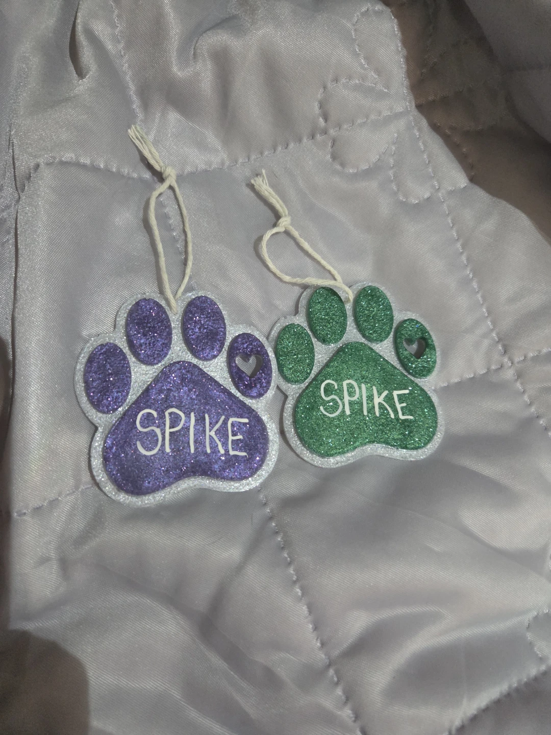 Sparkly Paw Ornaments - SPIKE