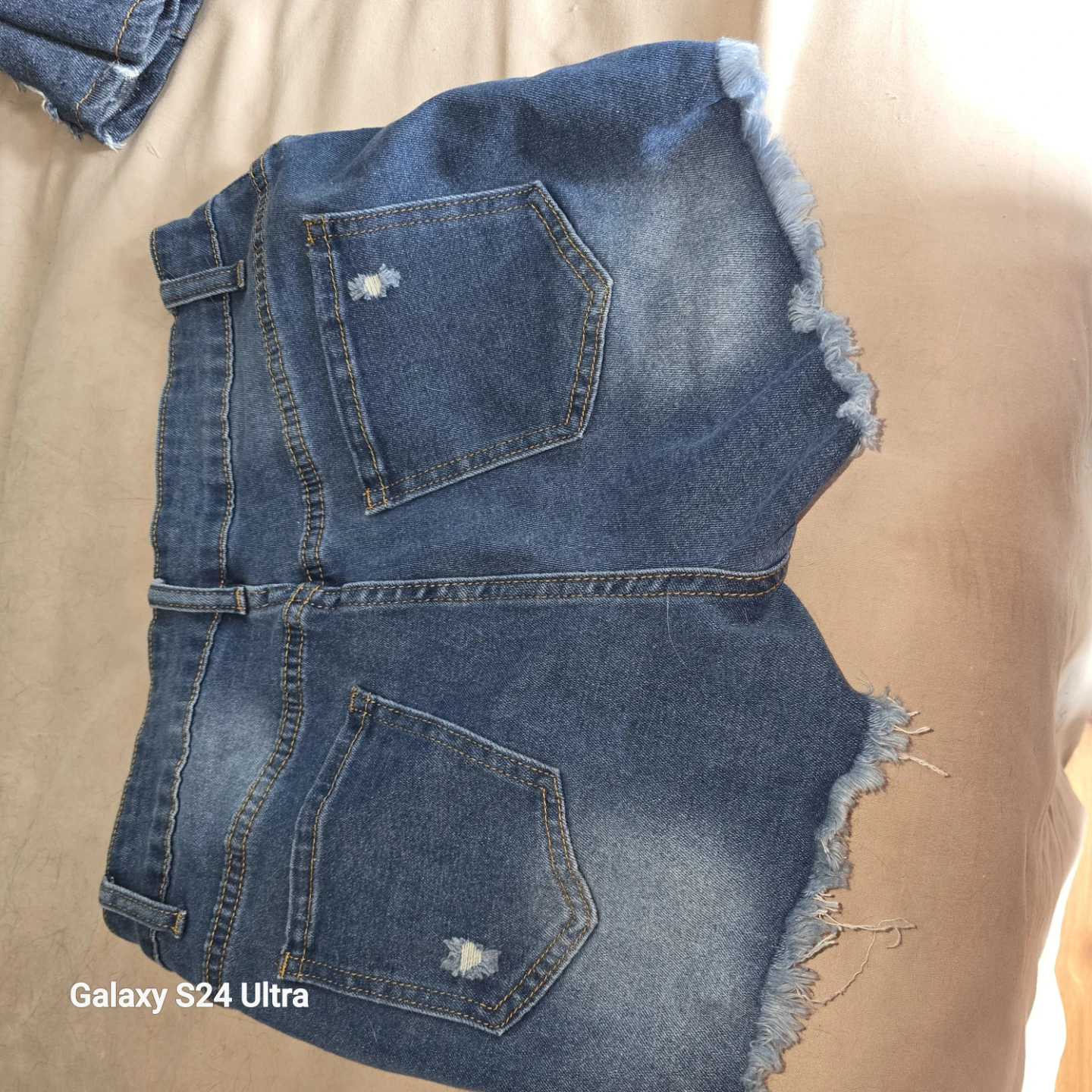 Women's Distressed Denim Shorts - photo 3