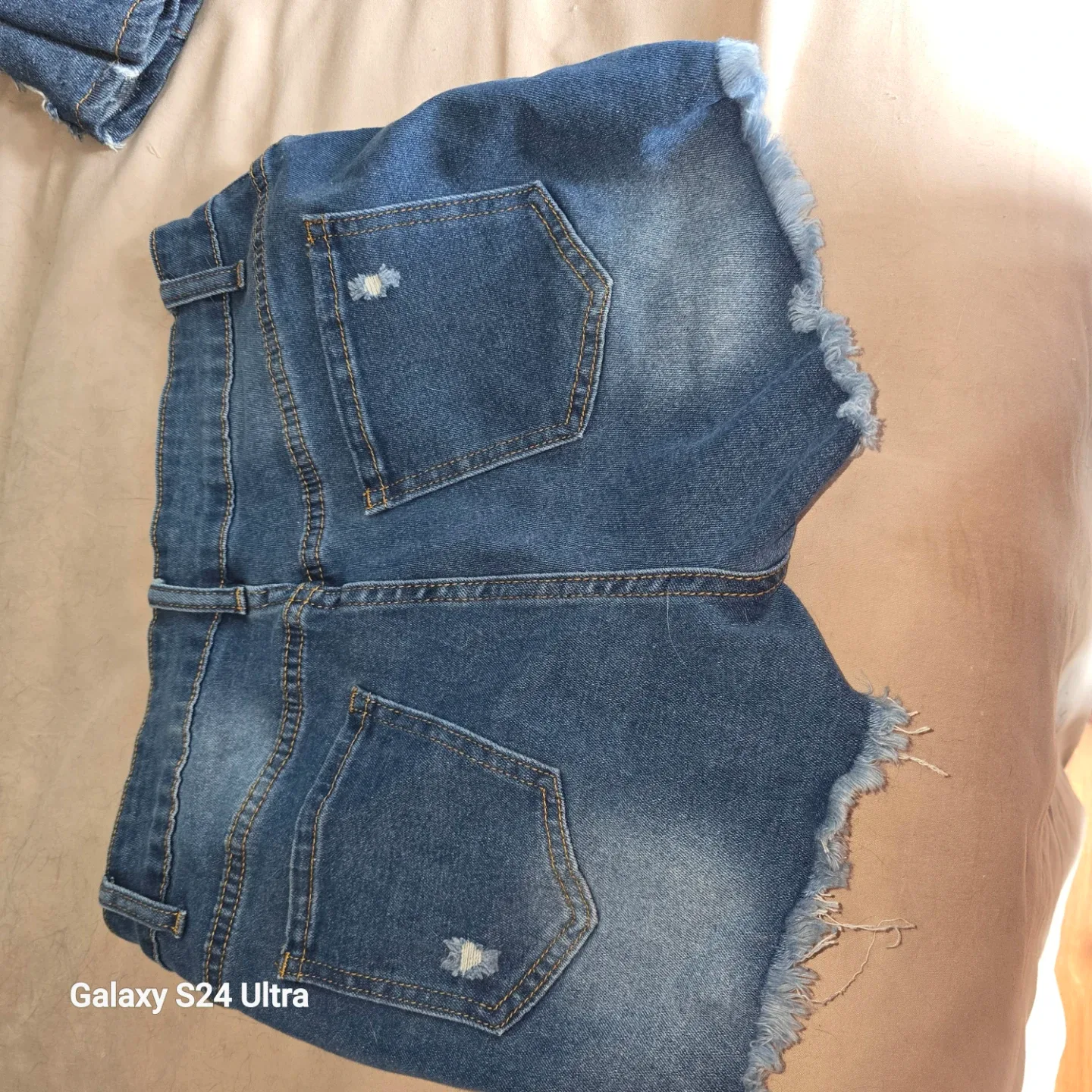 Women's Distressed Denim Shorts - photo 3