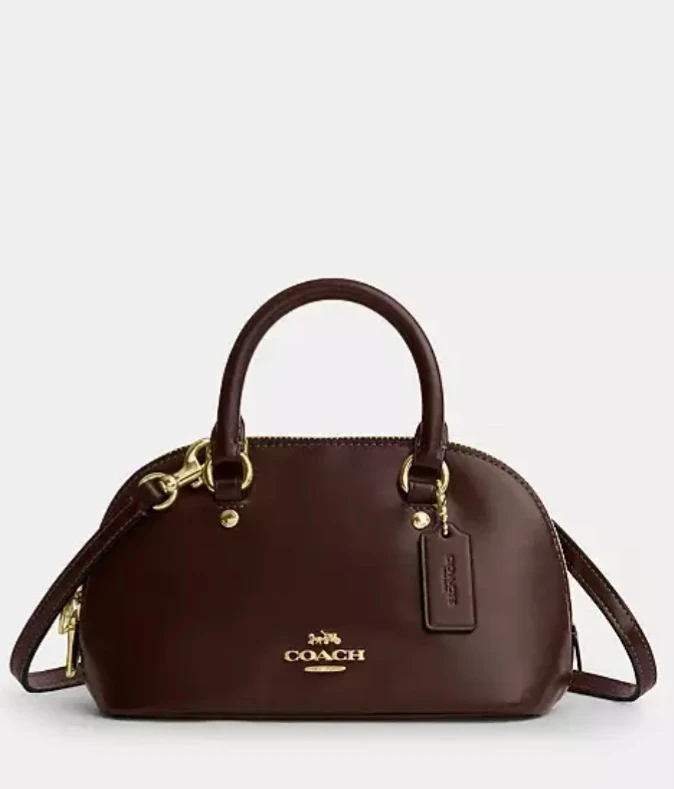 Coach Brown Leather Dome Satchel Bag