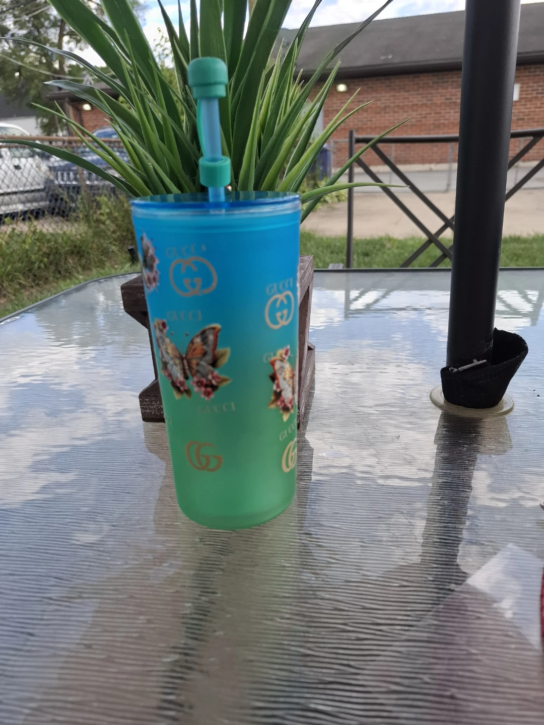 Gucci Butterfly Tumbler with Straw - photo 3