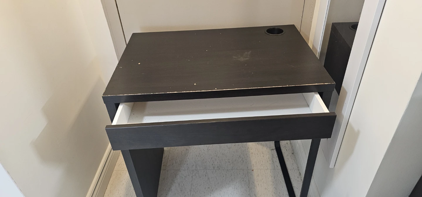 Black Desk with Drawer and Cup Holder - photo 5