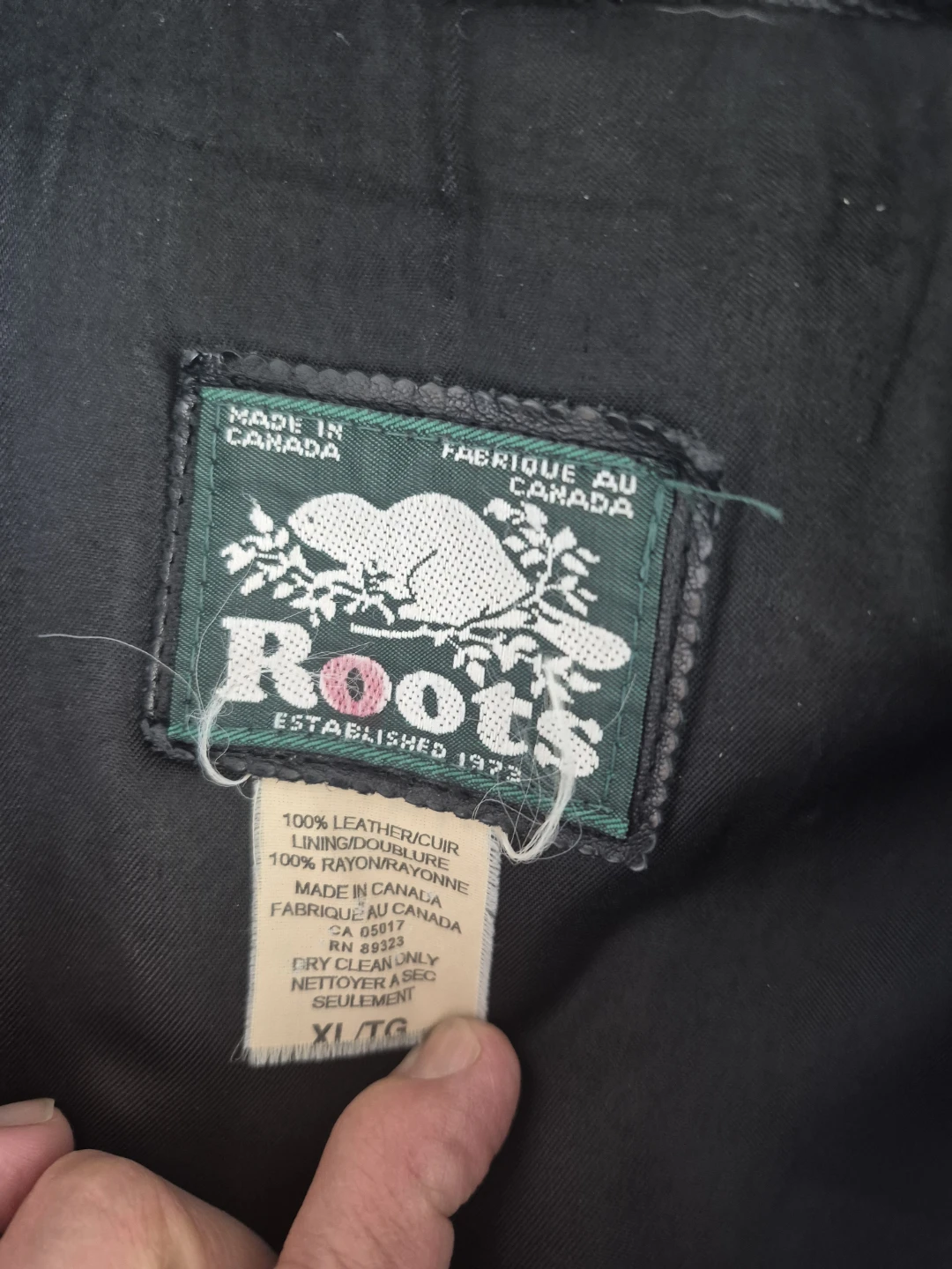 Roots Black Leather Jacket XL/TG - photo 2