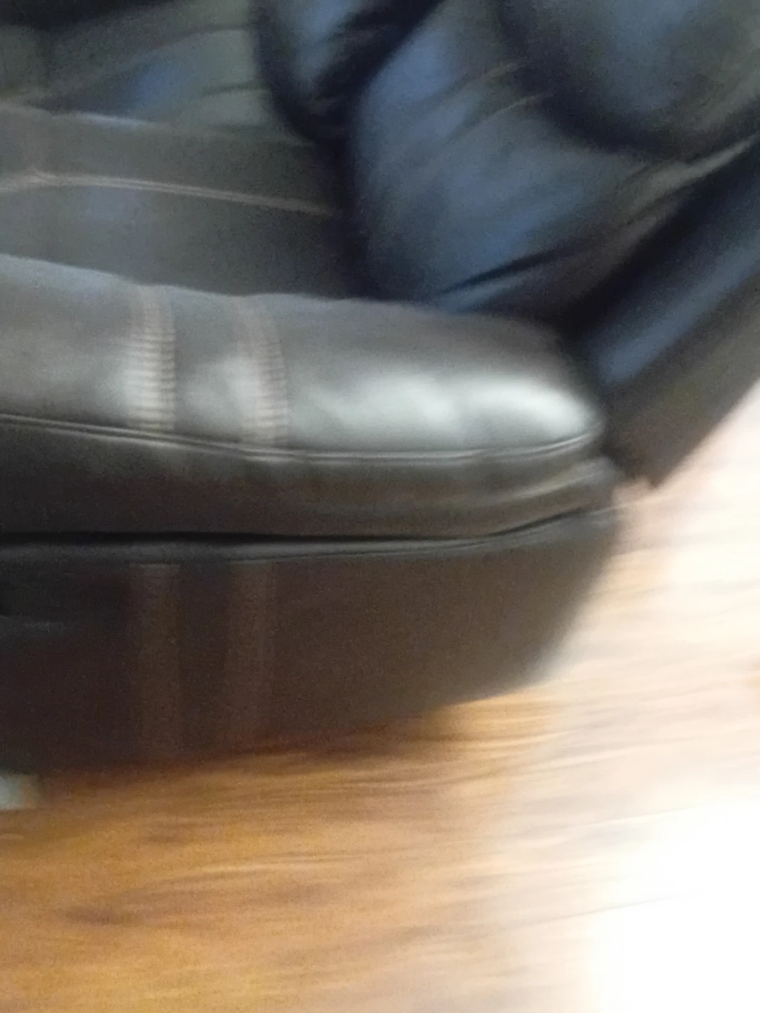 Brown Leather Reclining Sofa - photo 3