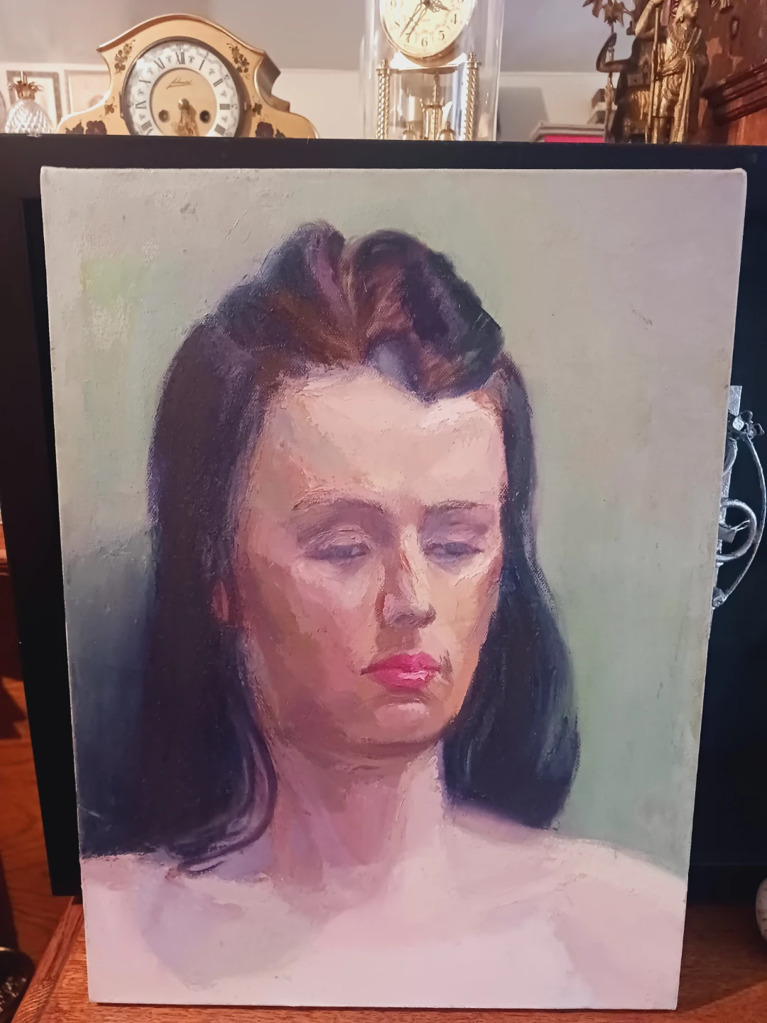 Authentic Oil Painting Portrait of a Woman. Not framed. - photo 3