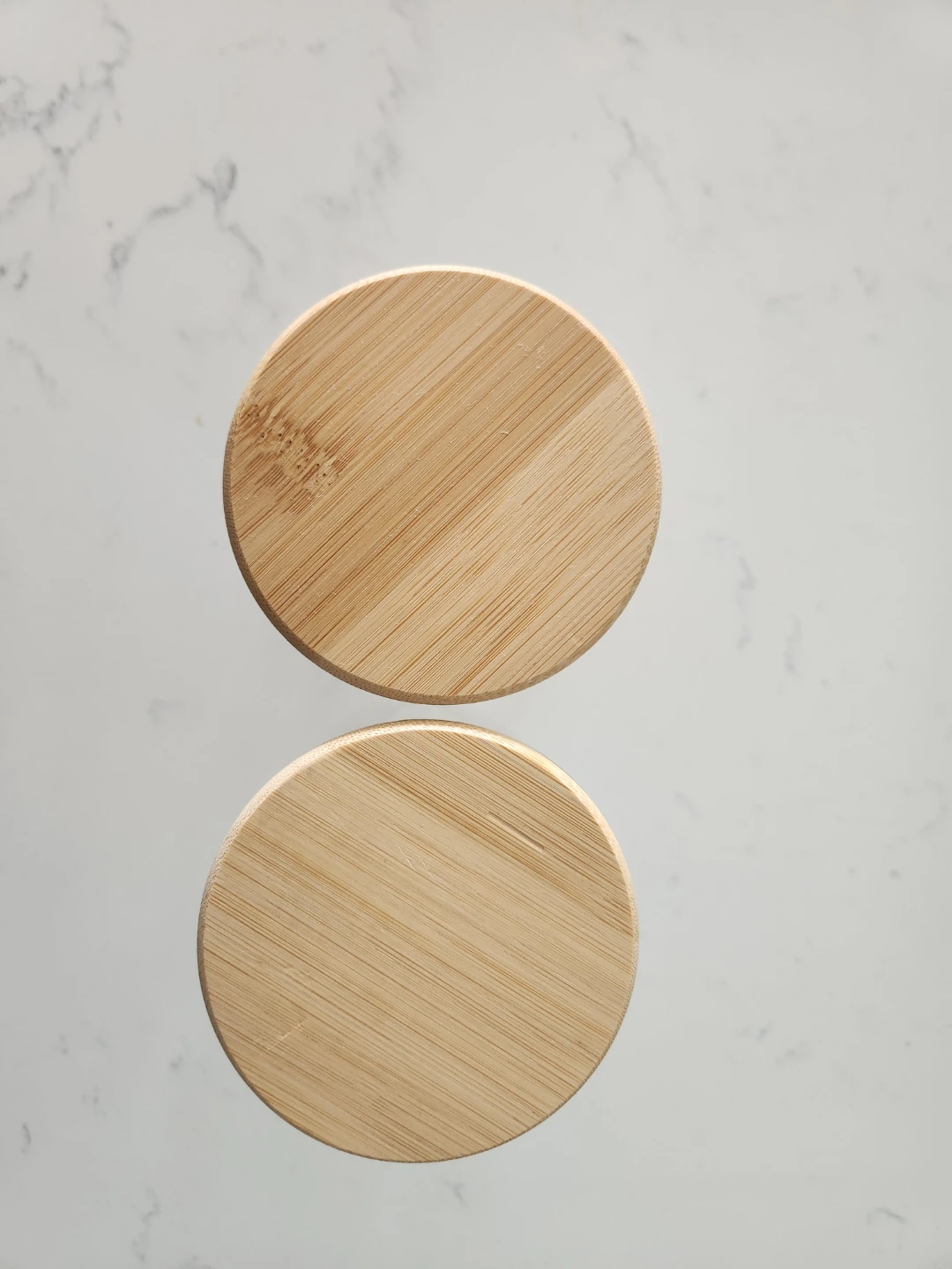 2 Glass Storage Jars with Bamboo Lids