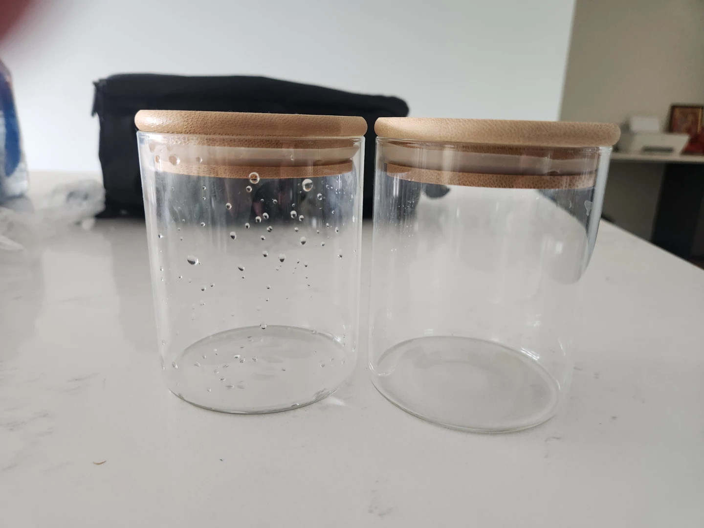 2 Glass Storage Jars with Bamboo Lids - photo 2
