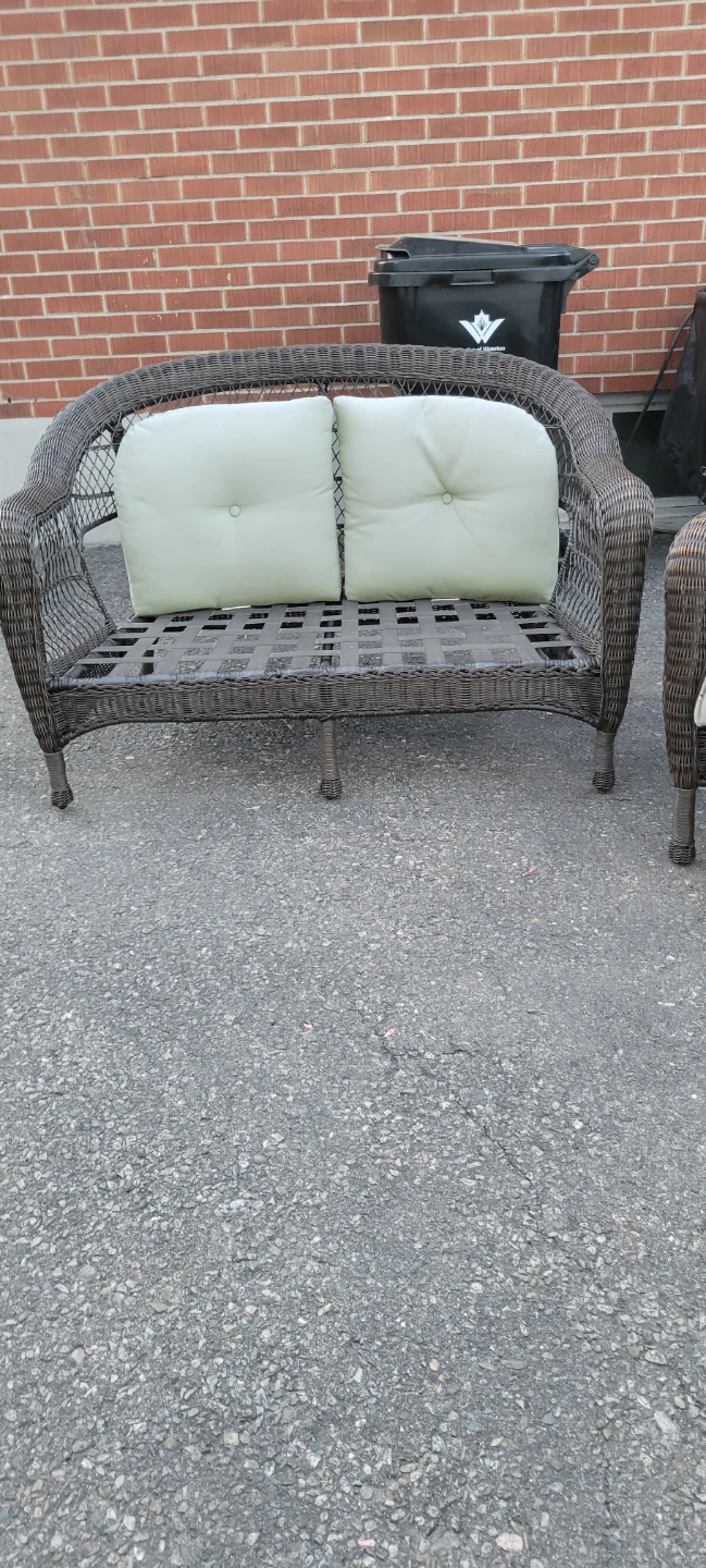 Wicker Patio Furniture Set with Loveseat and 2 Chairs - photo 3