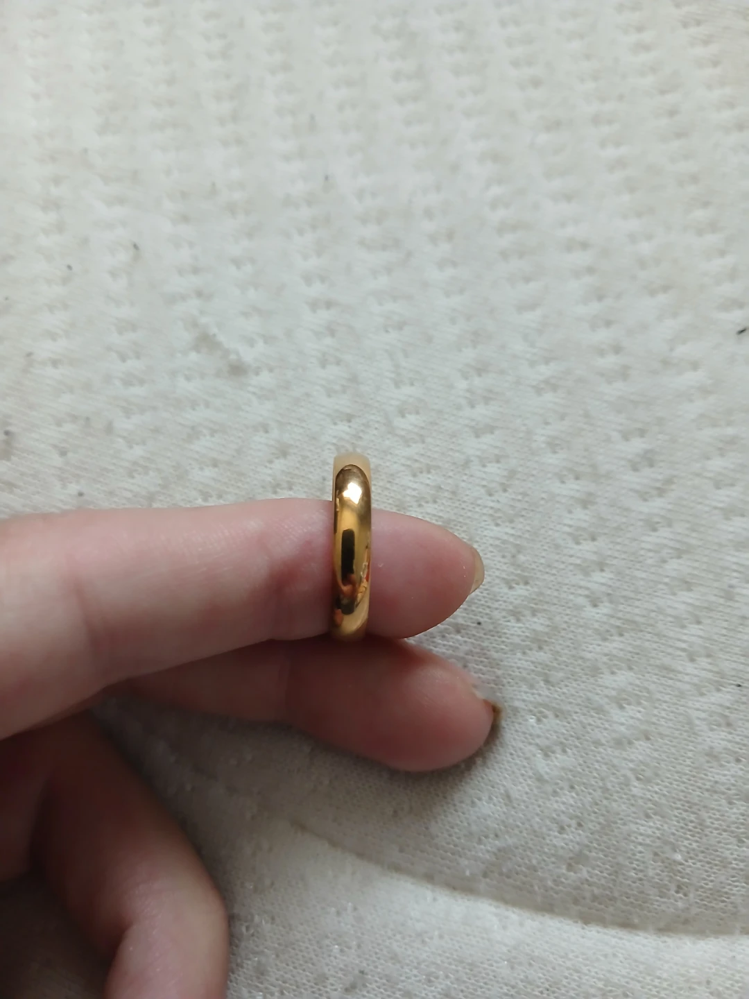 Luxury 24K Gold Plated Tungsten Steel Ring