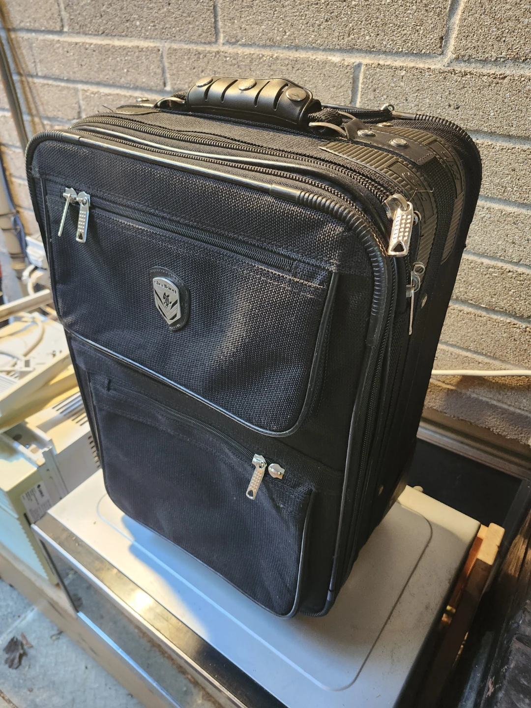 Black 2 wheeled carry on luggage