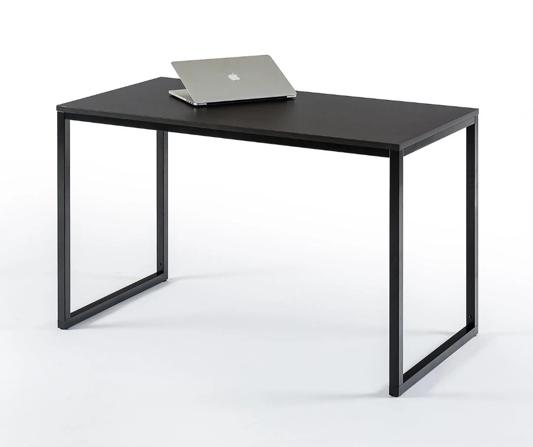 Dark Wood and Black Metal Desk