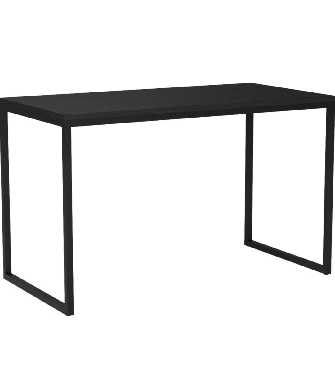 Dark Wood and Black Metal Desk - photo 2
