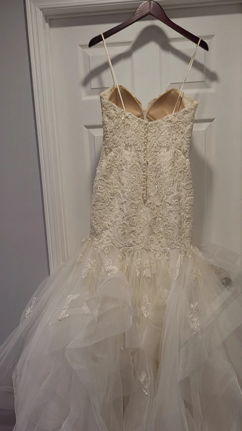 Strapless Embellished Mermaid Wedding Dress - photo 2