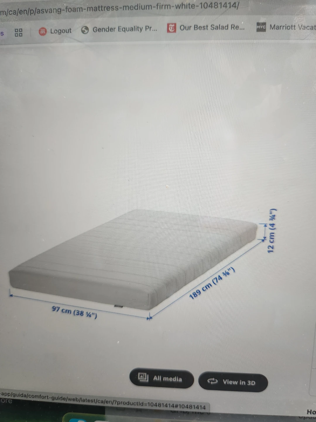 IKEA Stattum fabric headboard Full size bed frame - photo 3