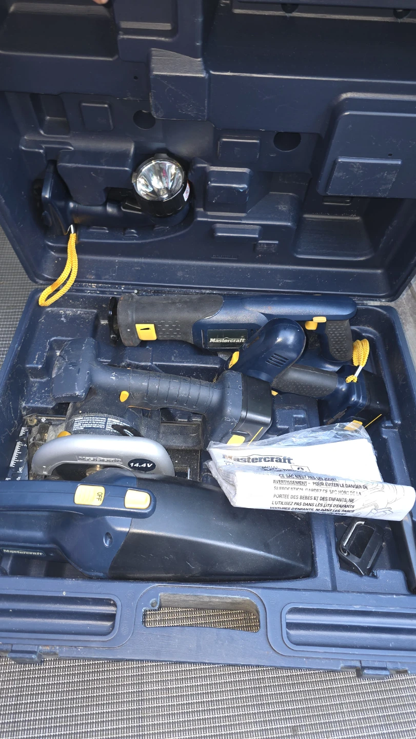 Mastercraft 14.4V Cordless Tool Set with Case