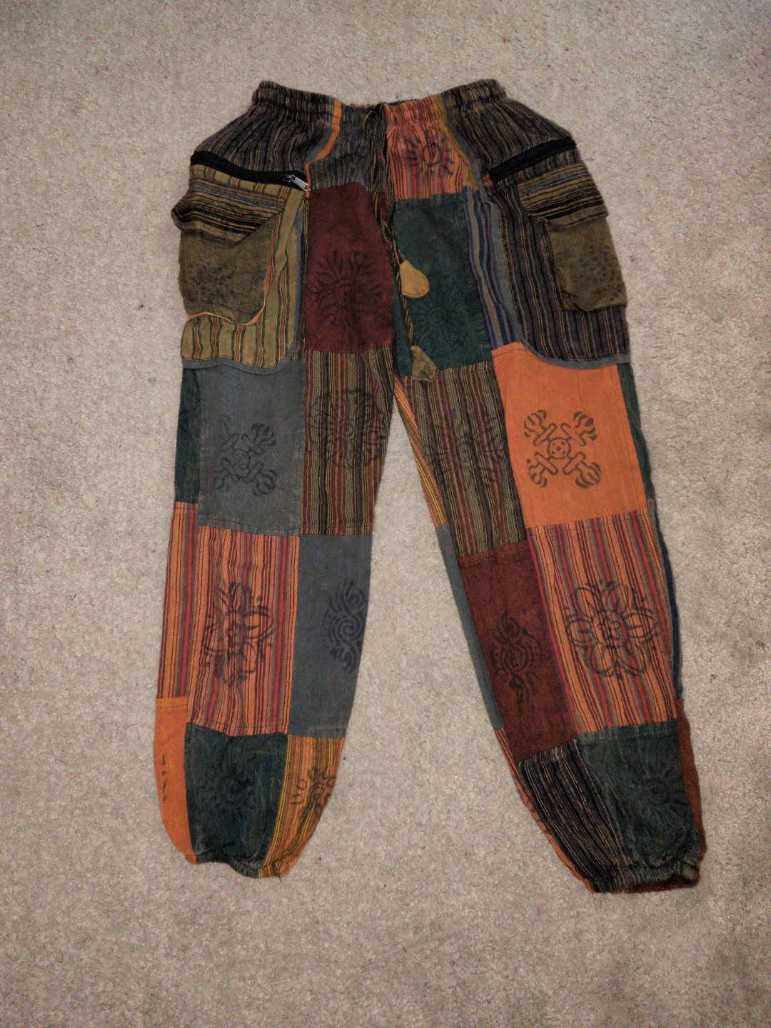 Patchwork Harem Pants