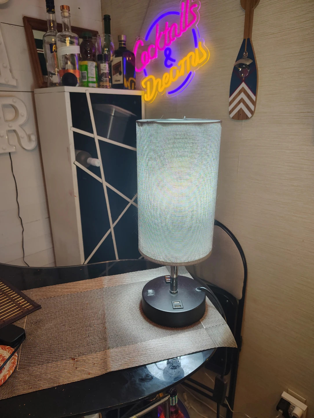 Desk Lamp with USB Ports and Outlet