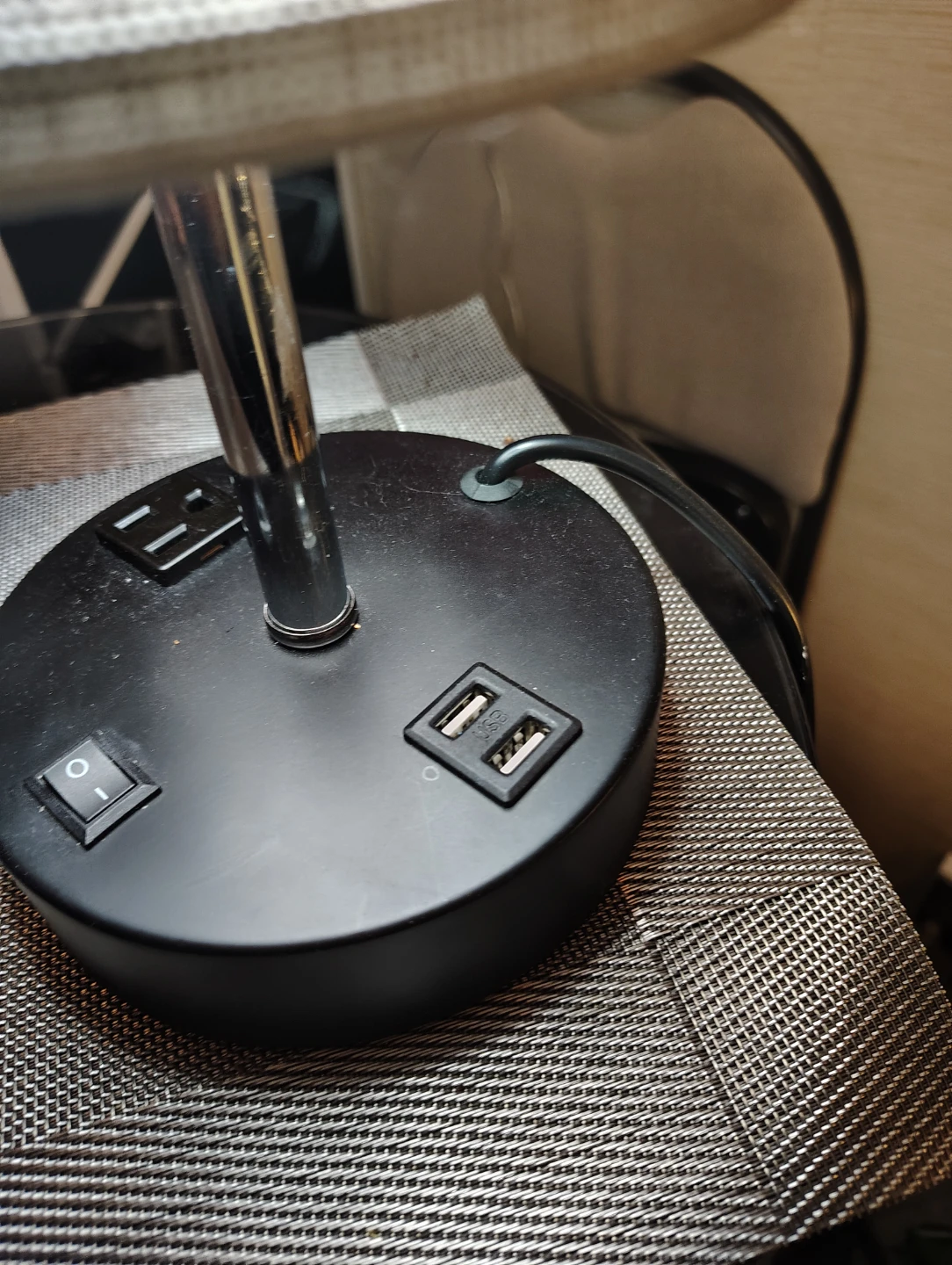 Desk Lamp with USB Ports and Outlet - photo 3