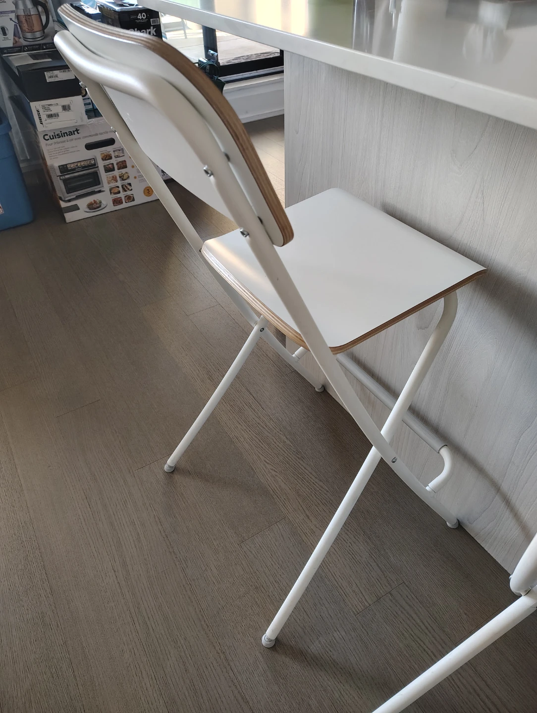 IKEA White Folding Bar Stools (Set of 2)