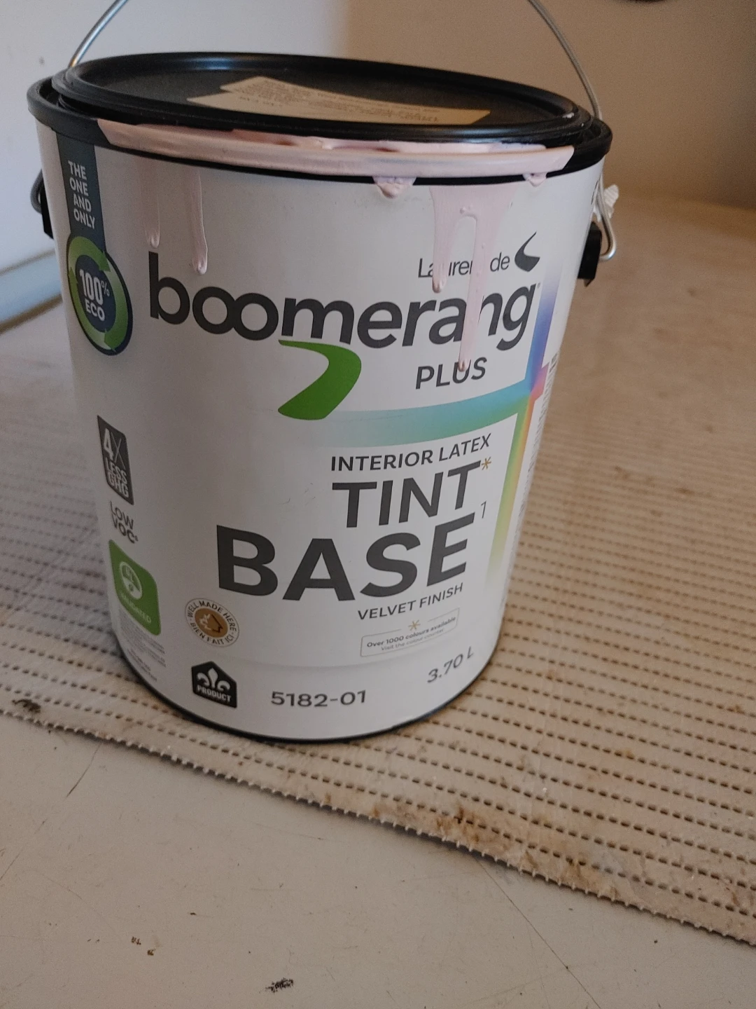 Boomerang Plus Interior Latex Tint Base Paint - Velvet Finish