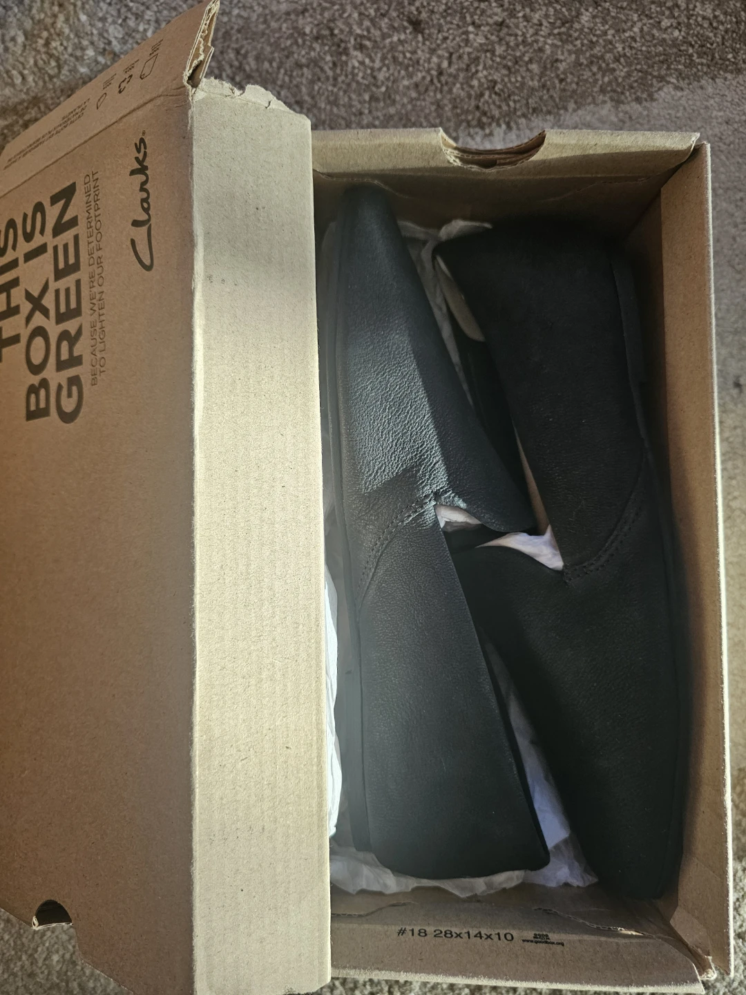 Clarks Black Suede Loafers - Size 7