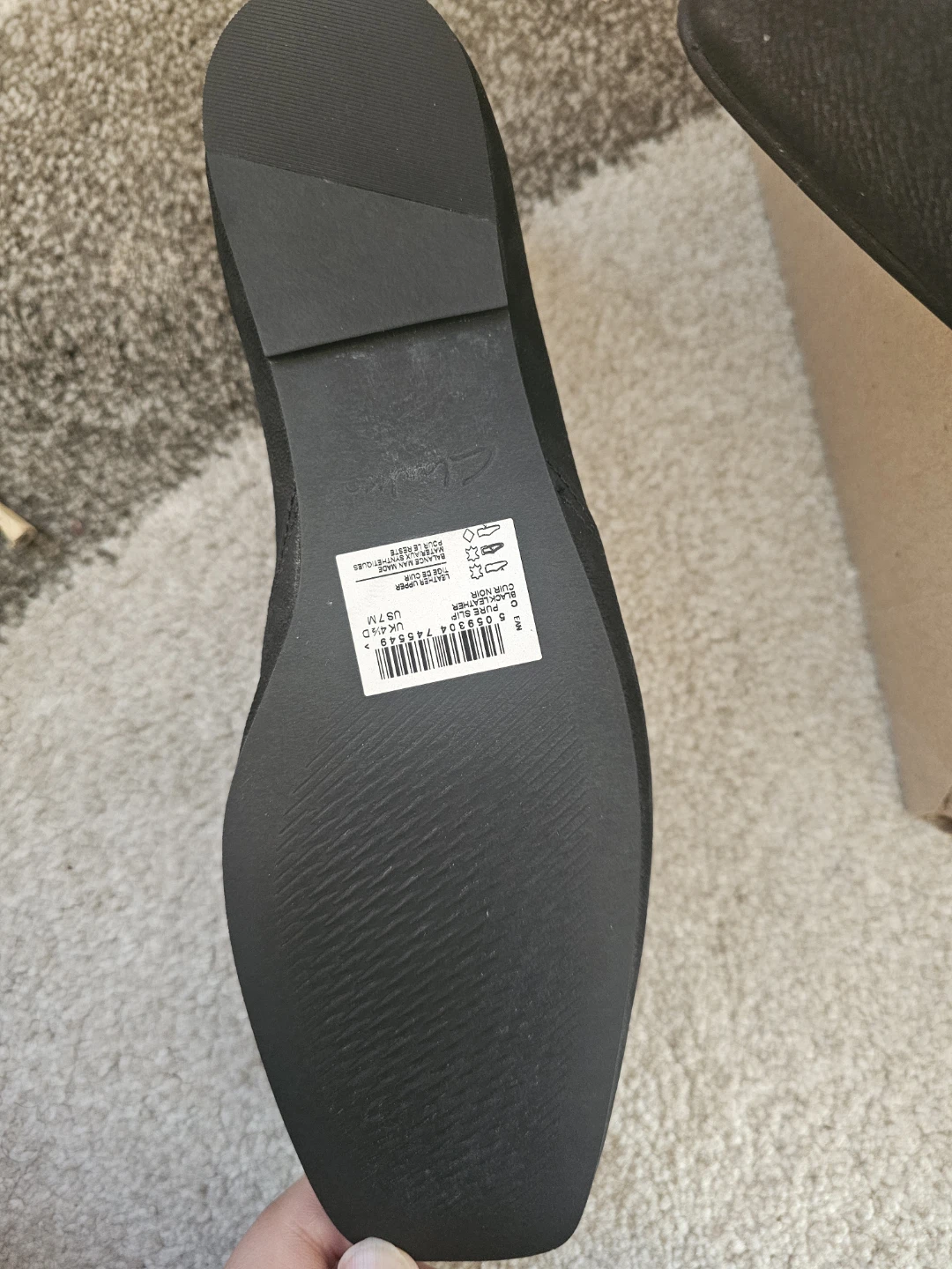 Clarks Black Suede Loafers - Size 7 - photo 3