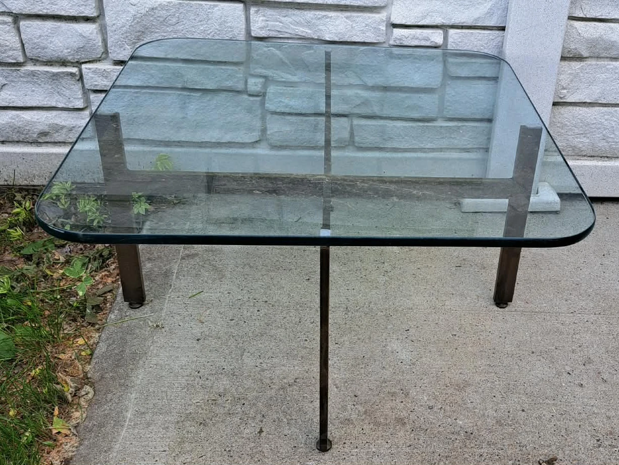 Glass Top Side Table - photo 2