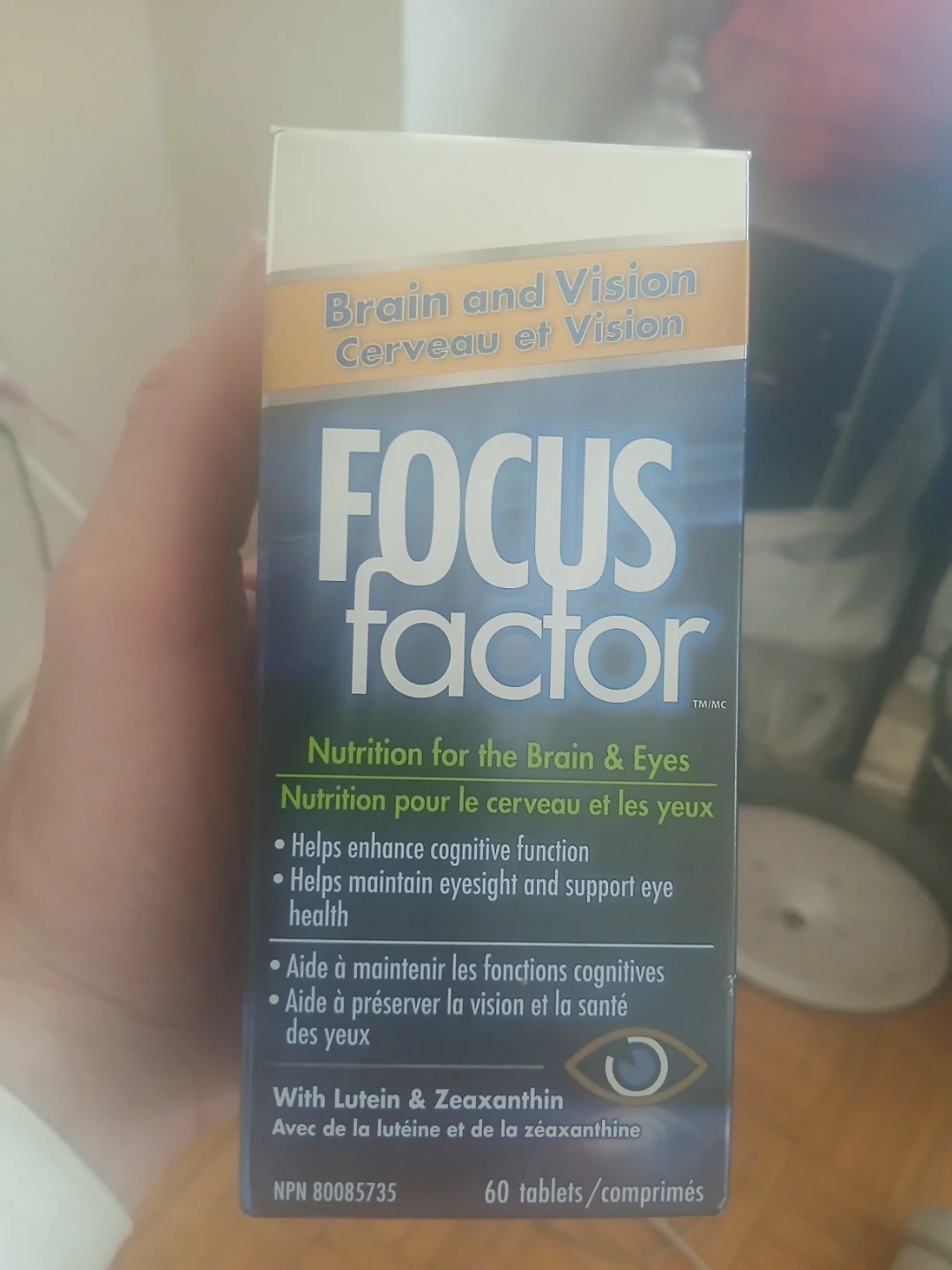 Focus Factor Brain and Vision Supplement - 60 Tablets l)×5