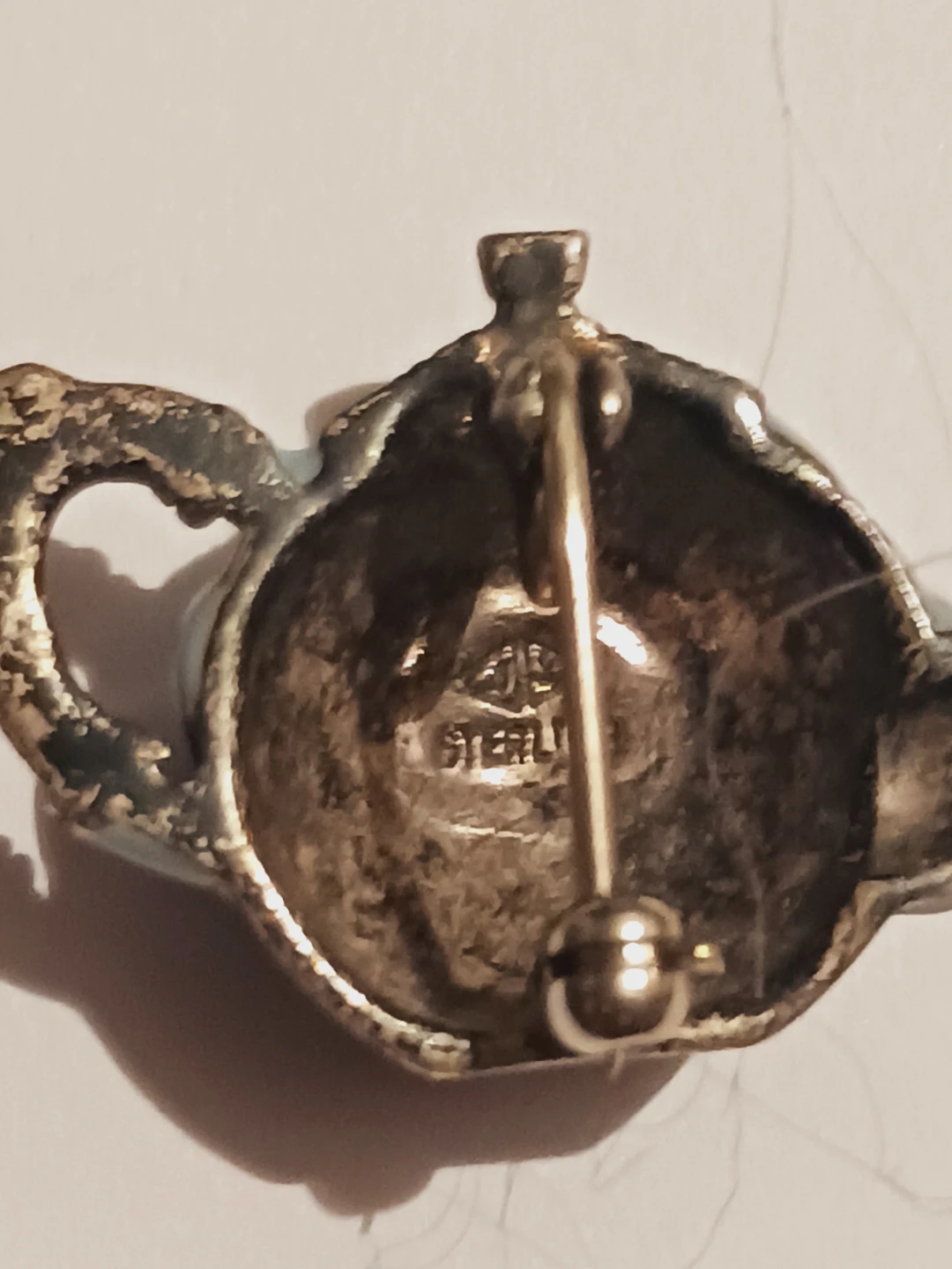 Judith Jack 925 Signed Sterling Silver 925 Teapot Brooch - photo 3