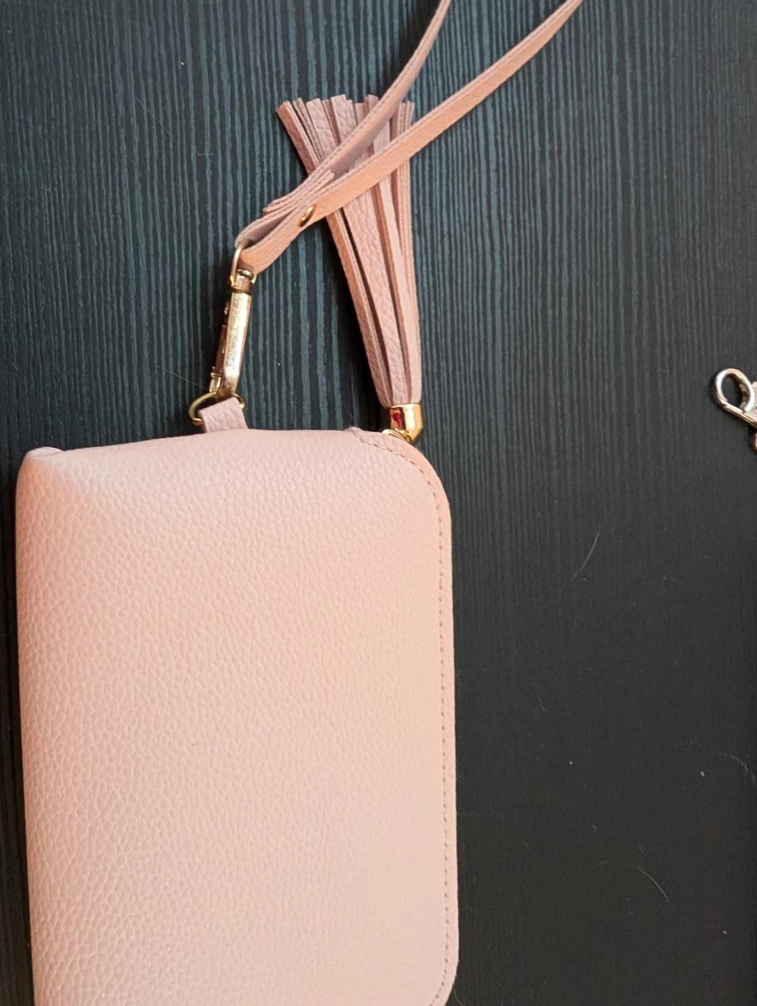 Pink Faux Leather Weistlet with Tassel