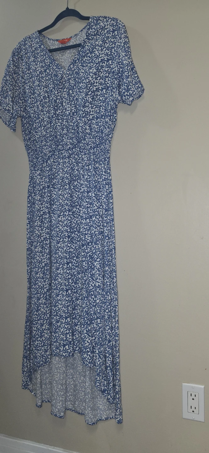 Joe Fresh Blue & White Floral Dress XL/TG - photo 3