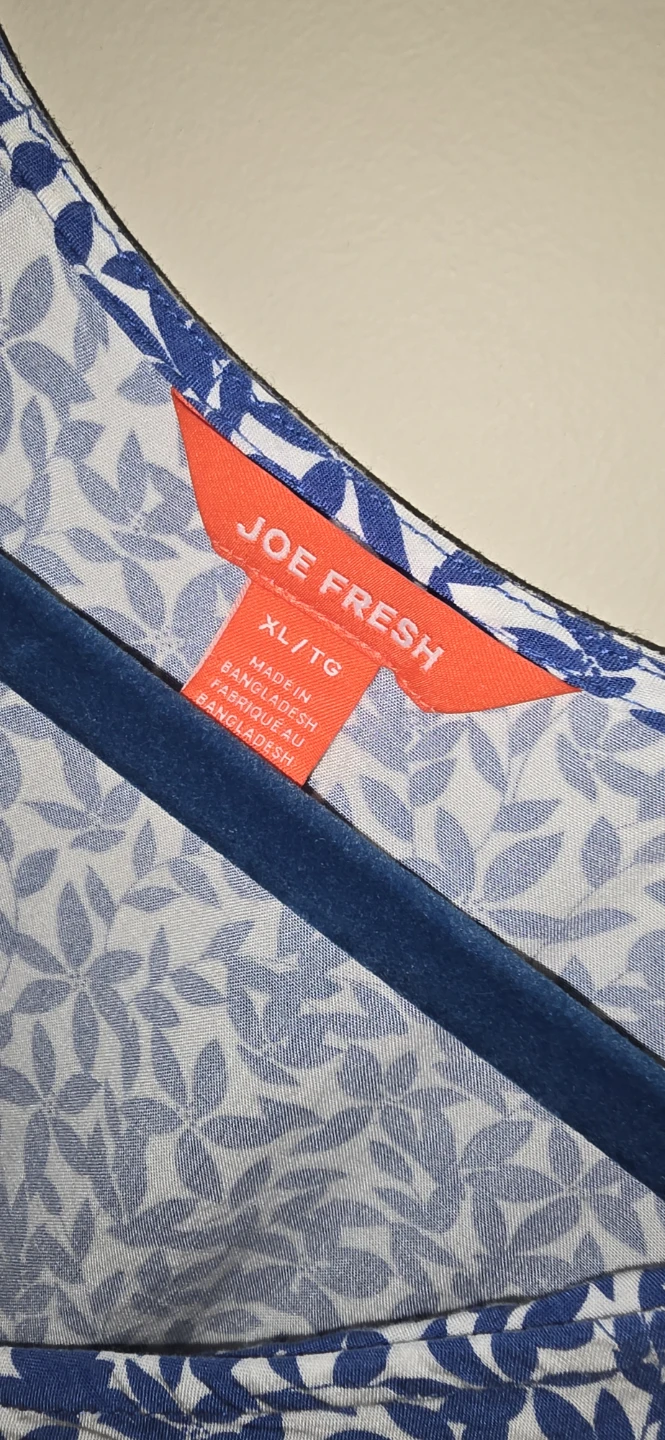 Joe Fresh Blue & White Floral Dress XL/TG - photo 4
