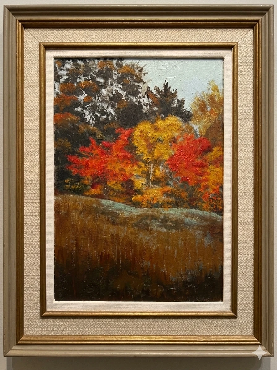 Vng 1992 Original Oil Landscape "Autumn" by Canadian Artist